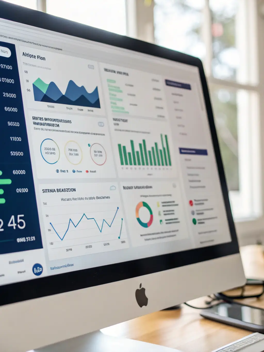 A screenshot of a simple CRM dashboard template, highlighting key metrics such as lead status, sales pipeline, and customer interactions.